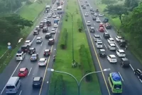 one way dari Japek ke Kalikangkung. /korlantas Polri/