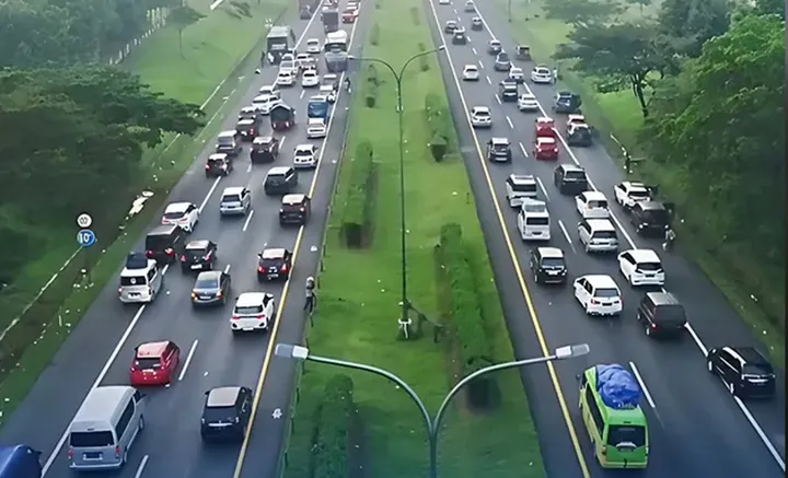 one way dari Japek ke Kalikangkung. /korlantas Polri/