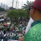 Guru madrasah swasta yang tergabung dalam Perkumpulan Guru Madrasah (PGM) Indonesia saat menggelar aksi damai gerakan 112 di depan gedung DPR RI Senayan Jakarta, Rabu 11 Februari 2026 /DOK. PGM Indonesia Banten/