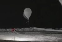 Balon Barrazh-1 selama tes 15 Februari. FFAS