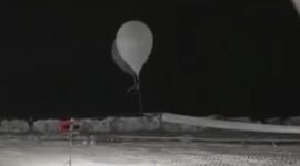 Balon Barrazh-1 selama tes 15 Februari. FFAS