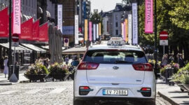 Taksi listrik yang beroperasi di Norwegia. Foto oleh Electrive.