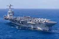 Kapal induk USS Gerald R. Ford di Laut Karibia pada 19 Januari. Foto oleh Angkatan Laut AS