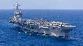Kapal induk USS Gerald R. Ford di Laut Karibia pada 19 Januari. Foto oleh Angkatan Laut AS